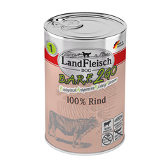 Консервы для собак Landfleisch B.A.R.F.2GO 100% Rind (з говядиной) LandFleisch