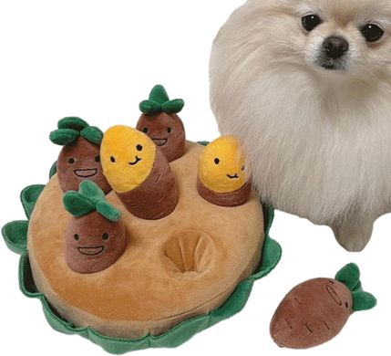 Мягкая игрушка для нюханья и игры в прятки для собак Sweet Potato Hide and Seek Plush Dog Toy Derby