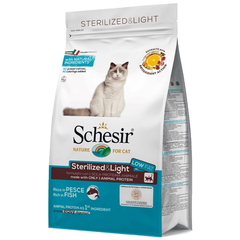 Сухой монопротеиновый корм Schesir Cat Sterilized & Light для стерилизованных/кастрированных кошек и для кошек склонных к полноте Schesir