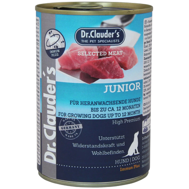 Консерва супер-преміум класу для цуценят Dr.Clauder's Selected Meat Junior Dr.Clauder's