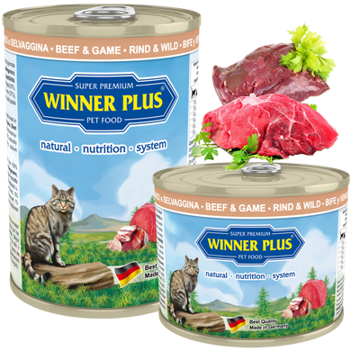 Консерви для кішок з яловичиною і олениною Winner Plus