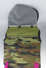 Утепленная жилетка для собак TEDI Camo с капюшоном TEDi