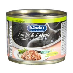 Консервы для котов Dr.Clauder's Selected Pearls Salmon&Trout с лососем и форелью для здоровья кожи и шерсти Dr.Clauder's