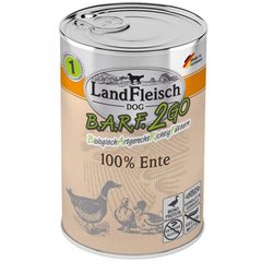 Консервы для собак Landfleisch B.A.R.F.2GO 100% ente (с уткой) LandFleisch