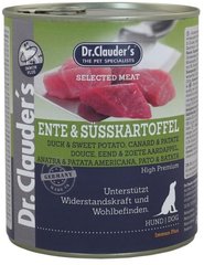 Консерва супер-премиум класса для собак Dr.Clauder's Selected Meat Duck & Sweet Potato с уткой и сладким картофелем Dr.Clauder's